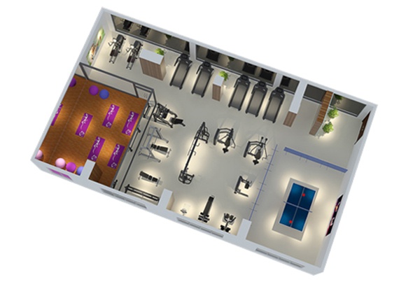 120平方健身房配置方案-广西Z6.COM-尊龙集团体育健身器材有限公司