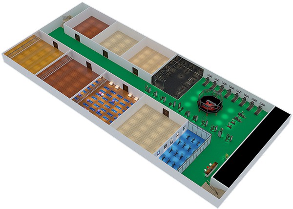 1800平方健身房配置方案-广西Z6.COM-尊龙集团体育健身器材有限公司