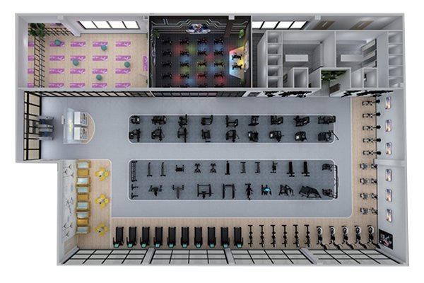 500平方健身房配置方案-广西Z6.COM-尊龙集团体育健身器材有限公司