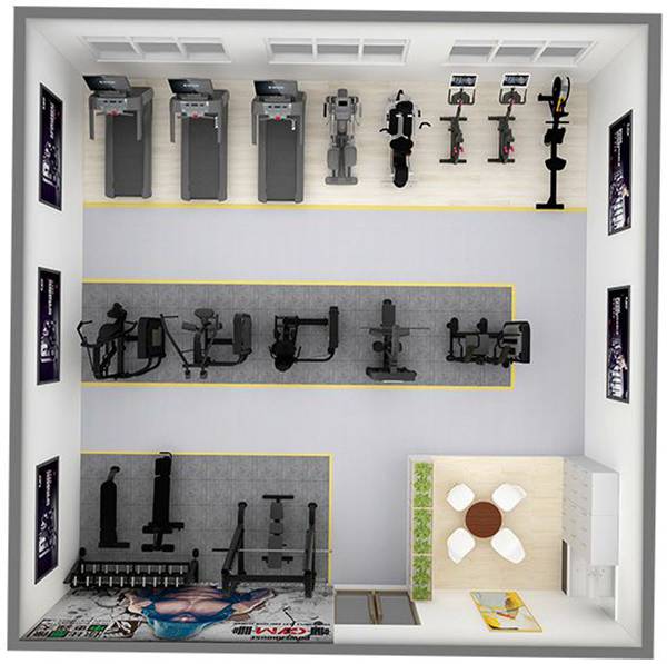 100平方健身房配置方案-广西Z6.COM-尊龙集团体育健身器材有限公司