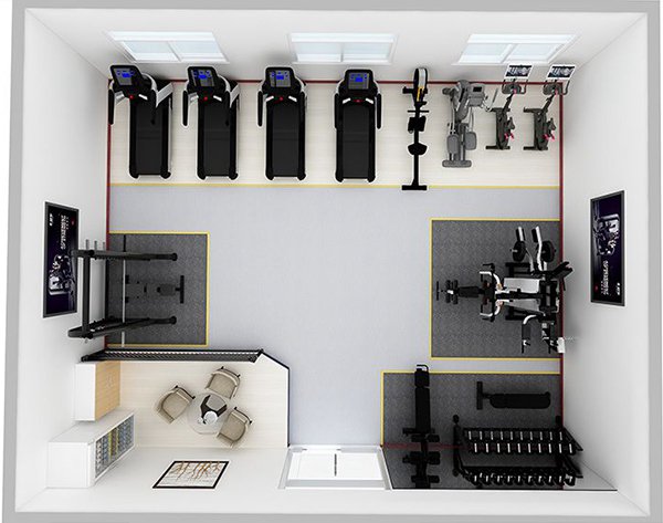 80平方健身房配置方案-广西Z6.COM-尊龙集团体育健身器材有限公司