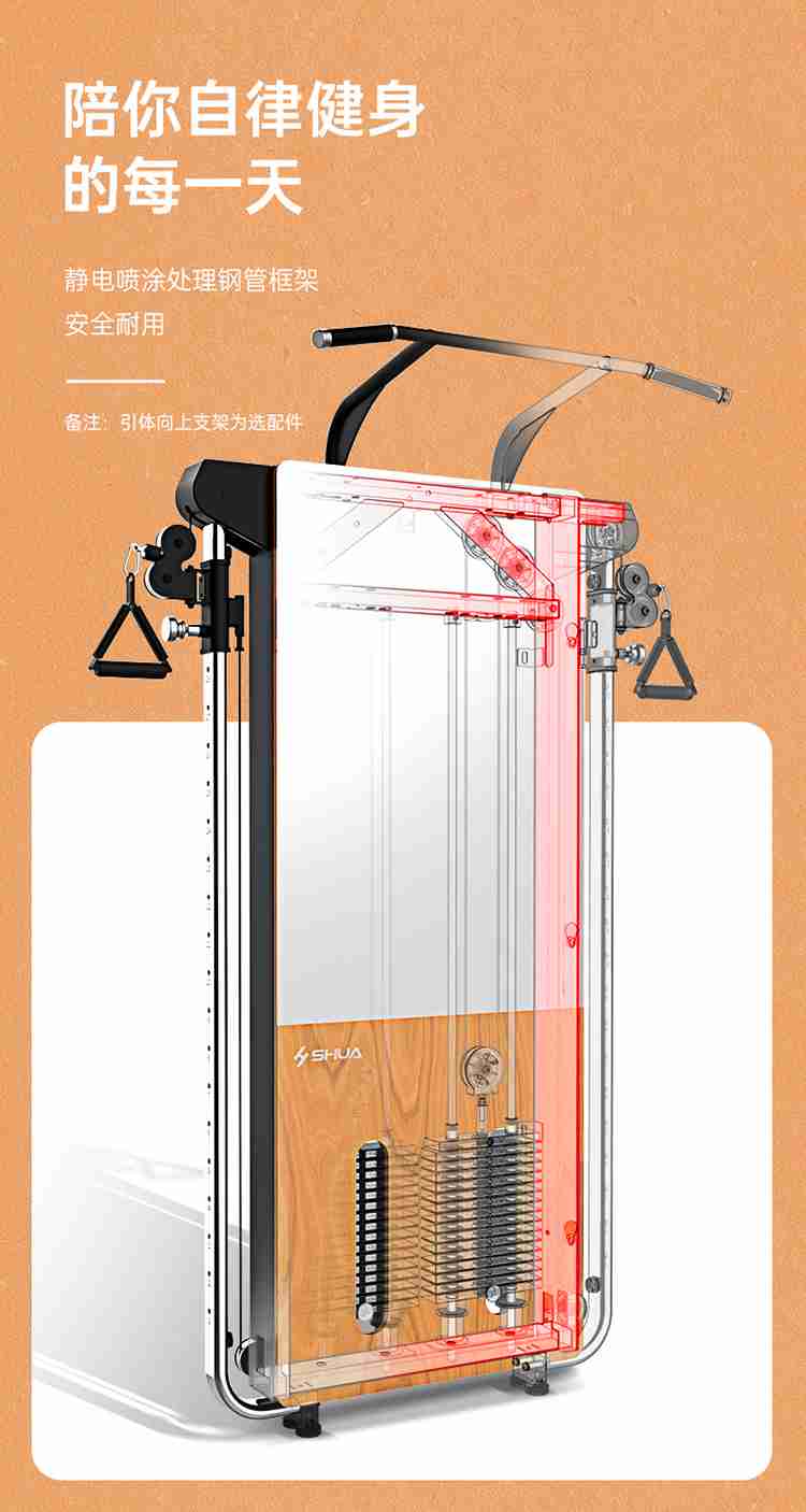 SH-G699 壁挂式拉绳训练器-广西Z6.COM-尊龙集团体育健身器材有限公司